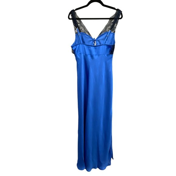 Free People Countryside Blue Maxi Slip Lace Dress NWT Small - Picture 7 of 8